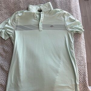 Travis Mathew Light Green Polo Shirt
